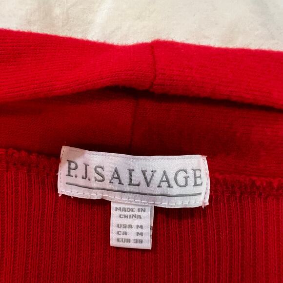 PJ Salvage Textured Essentials Robe Red size M - Picture 5 of 13